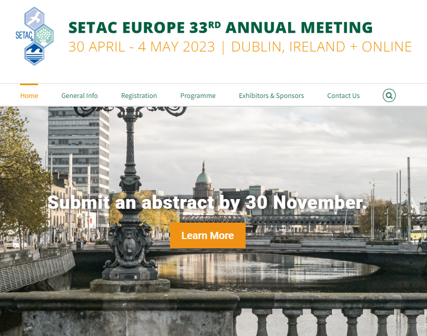 Sessions à la SETAC Europe, à Dublin (du 30 avril au 4 mai 2023). UMR
